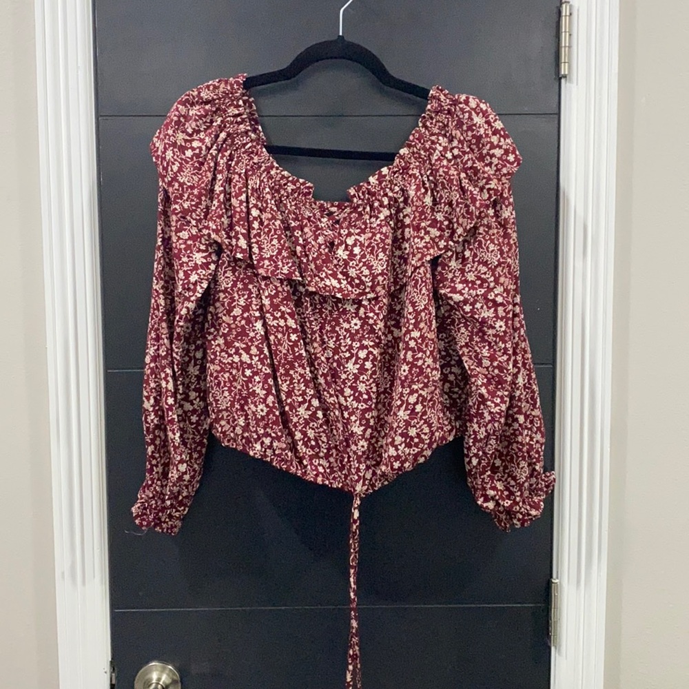 Maroon top, large slightly used